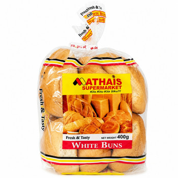 MATHAI WHITE/BROWN BUNS 400GMS