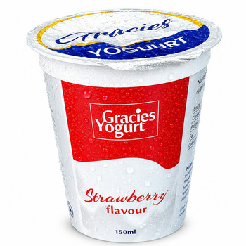 GRACIES YOG S/BERRY CUP 150ML