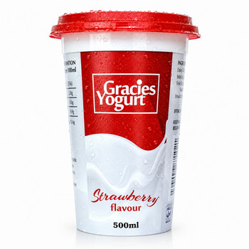 GRACIES YOG S/BERRY CUP 500ML