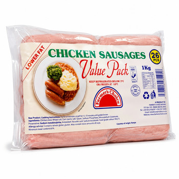 F&C CHICKEN SAUSAGE V/PACK 1KG