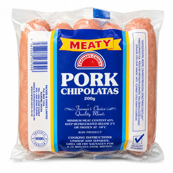 F&C PORK CHIPOLATAS 200G