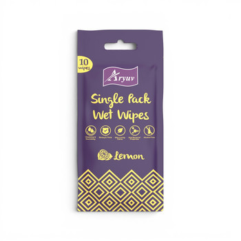 ARYUV WET TISSUES 10PCS SINGLES LEMON