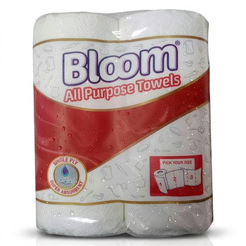 BLOOM ALL PURPOSE KITCHEN TOWEL 1PLY 2ROLL