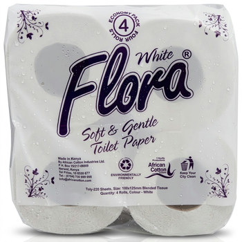 FLORA TISSUE WHITE 4PK