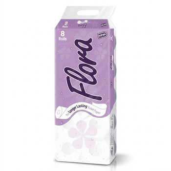 FLORA TISSUE WHITE 8PK