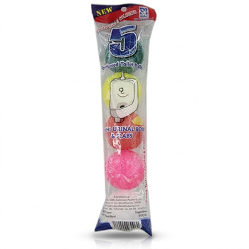 BLUE BUBBLE TOILET BALLS 5PCS PERF/COL 200G