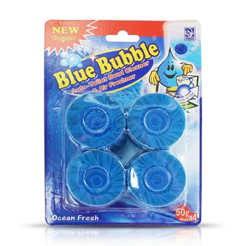 BLUE BUBBLE TOILET BLOCK 4PK 50G*4PC OCEAN