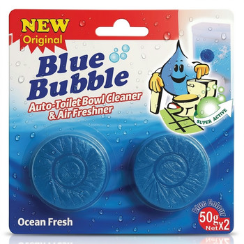 BLUE BUBBLE TOILET BLOCK TWIN 50G*2PC OCEAN